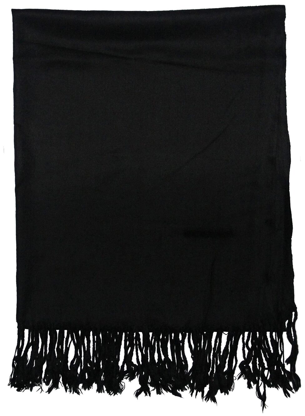 3002 Pashmina Scarf Beautiful Solid Colors - Black
